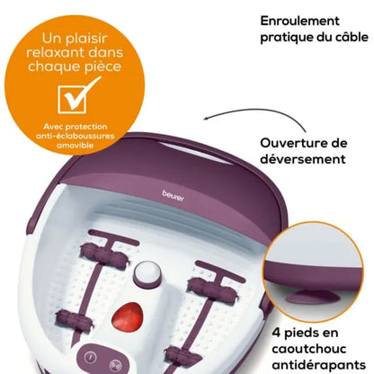 جهاز استرخاء القدمين Beurer FB 21 – حمّام فقاعات دافئ لتدليك القدمين